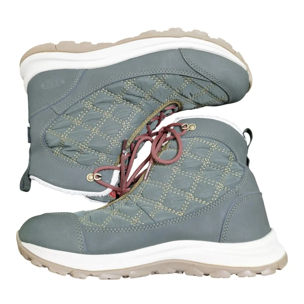 KEEN Women's 10 Terradora II Ankle Pull-On Waterproof Winter Boots Green 1025529